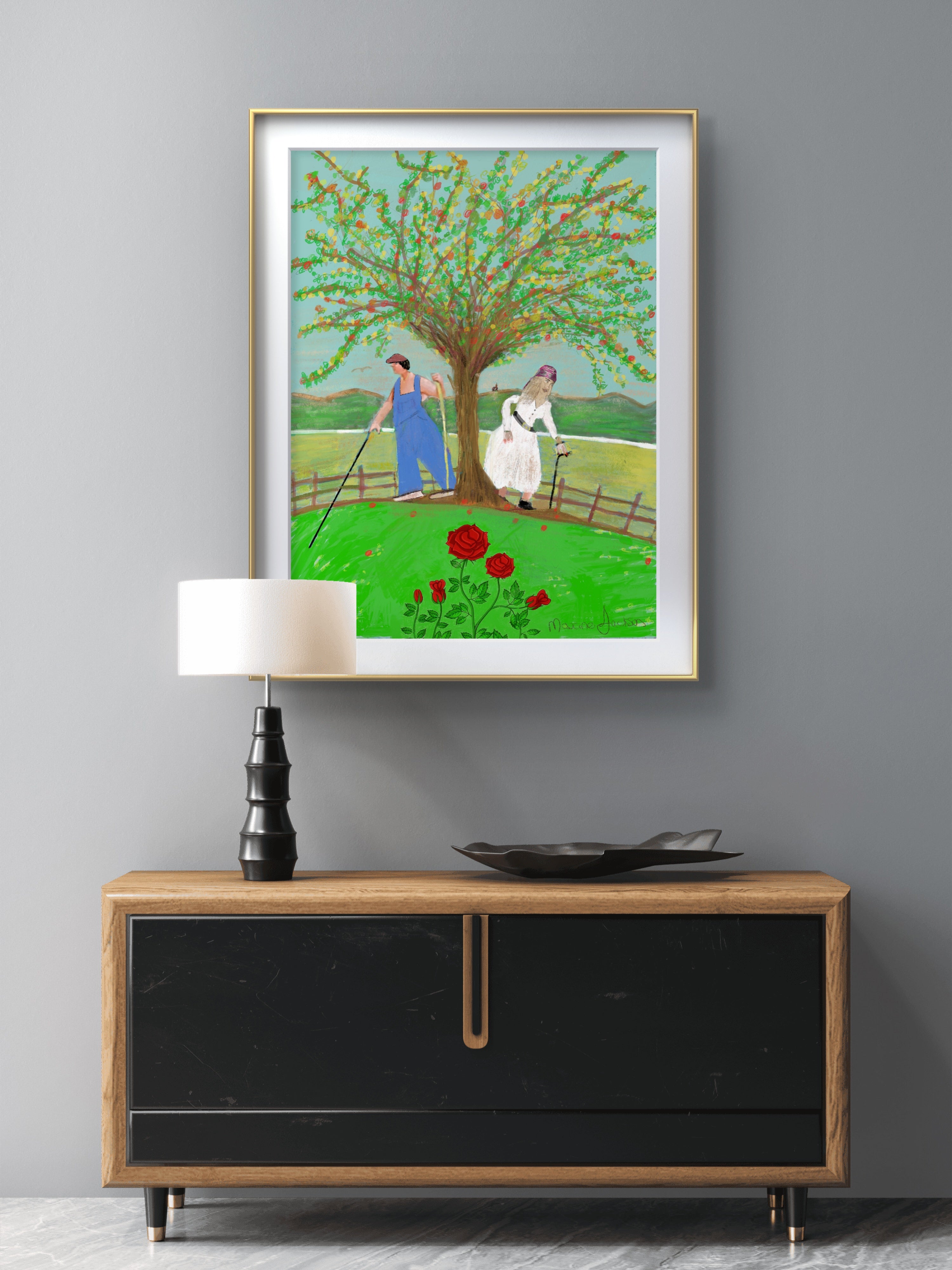 Adam and Eve Original Artwork by Maxine Jackson