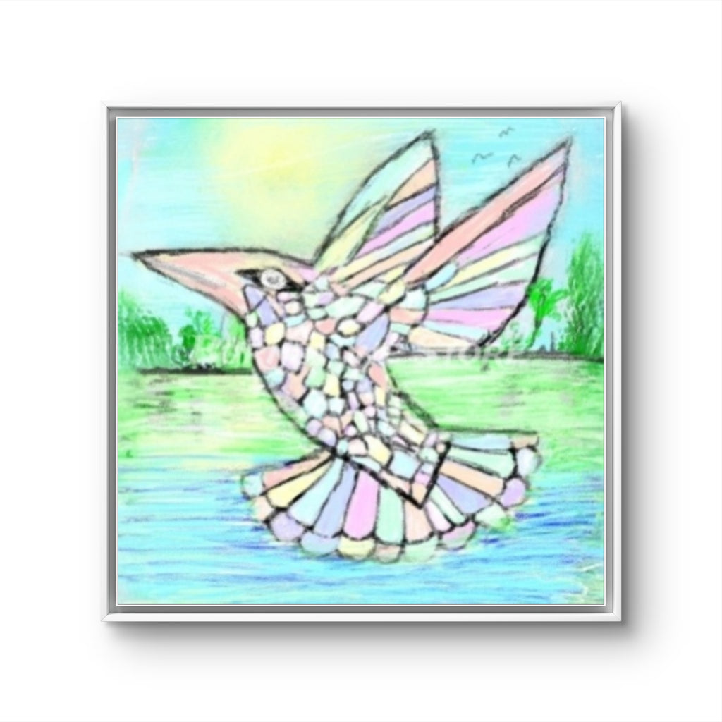 Beautiful Pastel Hummingbird – Original Digital Artwork